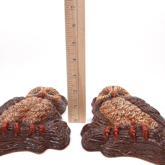 Vintage Foam Craft Brown Owls Wall Hanging Set of Two - Picture 7 of 9